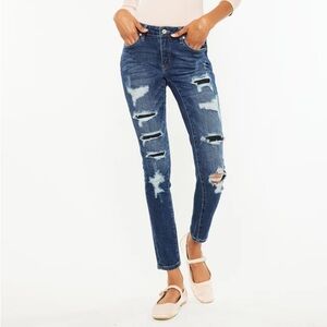 Kancan Tobie Mid Rise Super Skinny Jeans